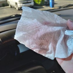 Avis Rent A Car System - One pass with wipe on the steering wheel.