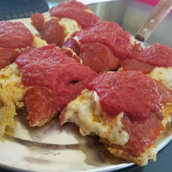 Spitfire Pizza - The Detroiter, small size with six pieces. - Pizza Near Me - Boise, Idaho Spitfire Pizza - The Detroiter, small size with six pieces. - Pizza Near Me - Boise, Idaho