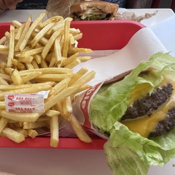 In-N-Out Burger - Protein style double double with fries - Burgers Near Me - Folsom, California In-N-Out Burger - Protein style double double with fries - Burgers Near Me - Folsom, California