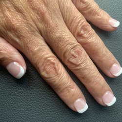 Pinky Nails - Powder dip with white tips