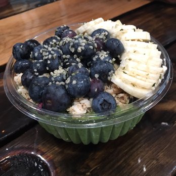 Playa Bowls - Green bowl with hemp, blueberry and banana - Juice Bars & Smoothies Near Me - Montclair, New Jersey Playa Bowls - Green bowl with hemp, blueberry and banana - Juice Bars & Smoothies Near Me - Montclair, New Jersey