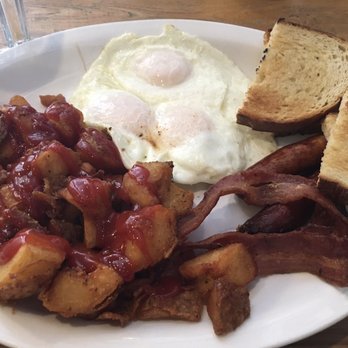 Frankie's - Ketchup added by me; the big breakfast with rye bread - Breakfast & Brunch Near Me - Toronto, Ontario Frankie's - Ketchup added by me; the big breakfast with rye bread - Breakfast & Brunch Near Me - Toronto, Ontario