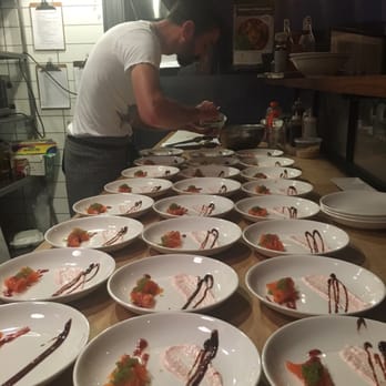 Ichido - Chef Geoffrey hard at work plating our feast - Seafood Near Me - San Francisco, California Ichido - Chef Geoffrey hard at work plating our feast - Seafood Near Me - San Francisco, California