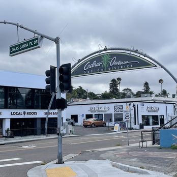 Local Roots - the entrance to a shopping center - Wine Bars Near Me - Solana Beach, California