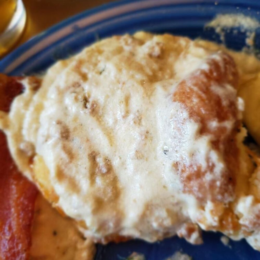 Range Cafe - Good example of "broken" gravy. Microwaving the meal renders it inedible. - Breakfast & Brunch Near Me - Albuquerque, New Mexico Range Cafe - Good example of "broken" gravy. Microwaving the meal renders it inedible. - Breakfast & Brunch Near Me - Albuquerque, New Mexico