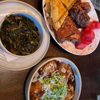 Yardbird - Chicken & Waffles, Local Texas Collard Greens, Ox Tail Ravioli - Southern Near Me - Dallas, Texas Yardbird - Chicken & Waffles, Local Texas Collard Greens, Ox Tail Ravioli - Southern Near Me - Dallas, Texas