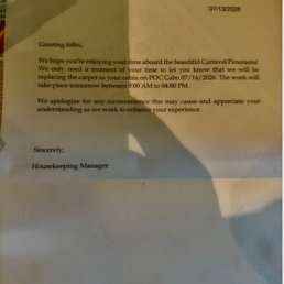 Letter sent to us to vacate the room Letter sent to us to vacate the room