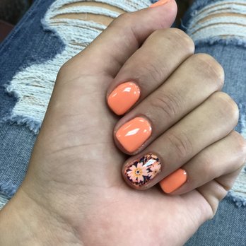 Lovely Nails & Spa - Gel nails with froy design by Donna - Nail Salons Near Me - Montclair, California