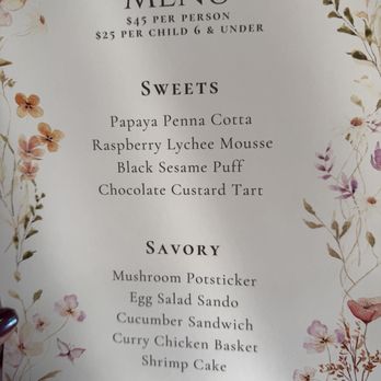 Star Leaf - Menu - Tea Rooms Near Me - Orange, California