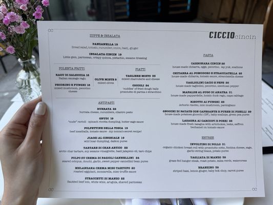 Menu photo 1 Ciccio Cincin New York, NY Menu photo 1 Ciccio Cincin New York, NY