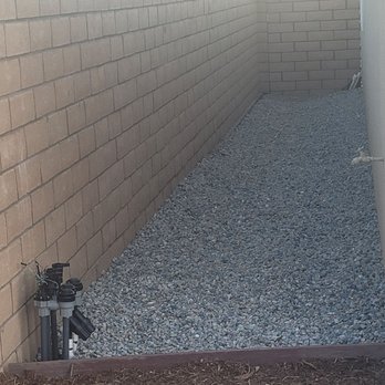 San Agustin Landscape - Sprinkler system that was installed and rocks on the run of the house so dogs can't dig underneath and escape - Irrigation Near Me San Agustin Landscape - Sprinkler system that was installed and rocks on the run of the house so dogs can't dig underneath and escape - Irrigation Near Me