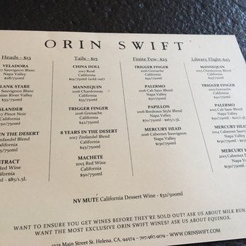 Orin Swift Cellars - Wine Tasting Room Near Me - St. Helena, California