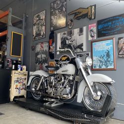 Born Free Cycles - In the back of the shop