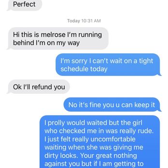 Salon Tranquility and Spa - This is my text with her - Hair Salons Near Me - Calimesa, California