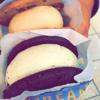 CREAM - Mint N Chip ice cream w/ Double Chocolate Cookie AND chocolate chip cookie with Salted Caramel Ice Cream - Desserts Near Me - Berkeley, California