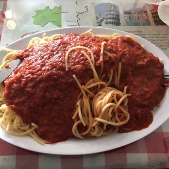 Pizza D'Oro - Spaghetti with the red sauce excellent. - Pizza Near Me - Costa Mesa, California Pizza D'Oro - Spaghetti with the red sauce excellent. - Pizza Near Me - Costa Mesa, California
