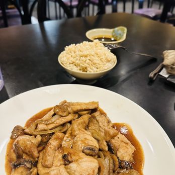 Nikko Japanese Restaurant - Pork Ginger served with brown rice and extra teriyaki sauce - Japanese Near Me - Homestead, Florida Nikko Japanese Restaurant - Pork Ginger served with brown rice and extra teriyaki sauce - Japanese Near Me - Homestead, Florida