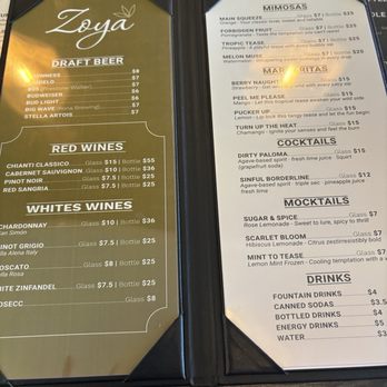 Zoya - Menu - Mediterranean Near Me - San Diego, California Zoya - Menu - Mediterranean Near Me - San Diego, California