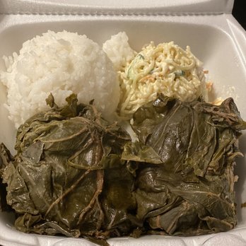 Shoyu Sugar - Pork Lau Lau, Mac Salad and rice. So ONO!! - Hawaiian Near Me - Austin, Texas Shoyu Sugar - Pork Lau Lau, Mac Salad and rice. So ONO!! - Hawaiian Near Me - Austin, Texas
