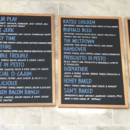 Menu board 1, 2