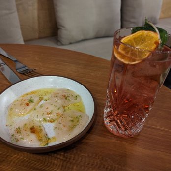 Terra - Made my own gin and tonic, scallops - Italian Near Me - Santa Clara, California