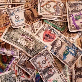 Fat Smitty's - A wall full of dollars - Burgers Near Me - Port Townsend, Washington Fat Smitty's - A wall full of dollars - Burgers Near Me - Port Townsend, Washington