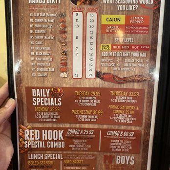 Red Hook - Menu - Seafood Near Me - Memphis, Tennessee