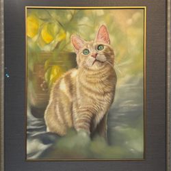 Artistic Picture Framing - Silk mat with fillet, Roma moulding and museum glazing
