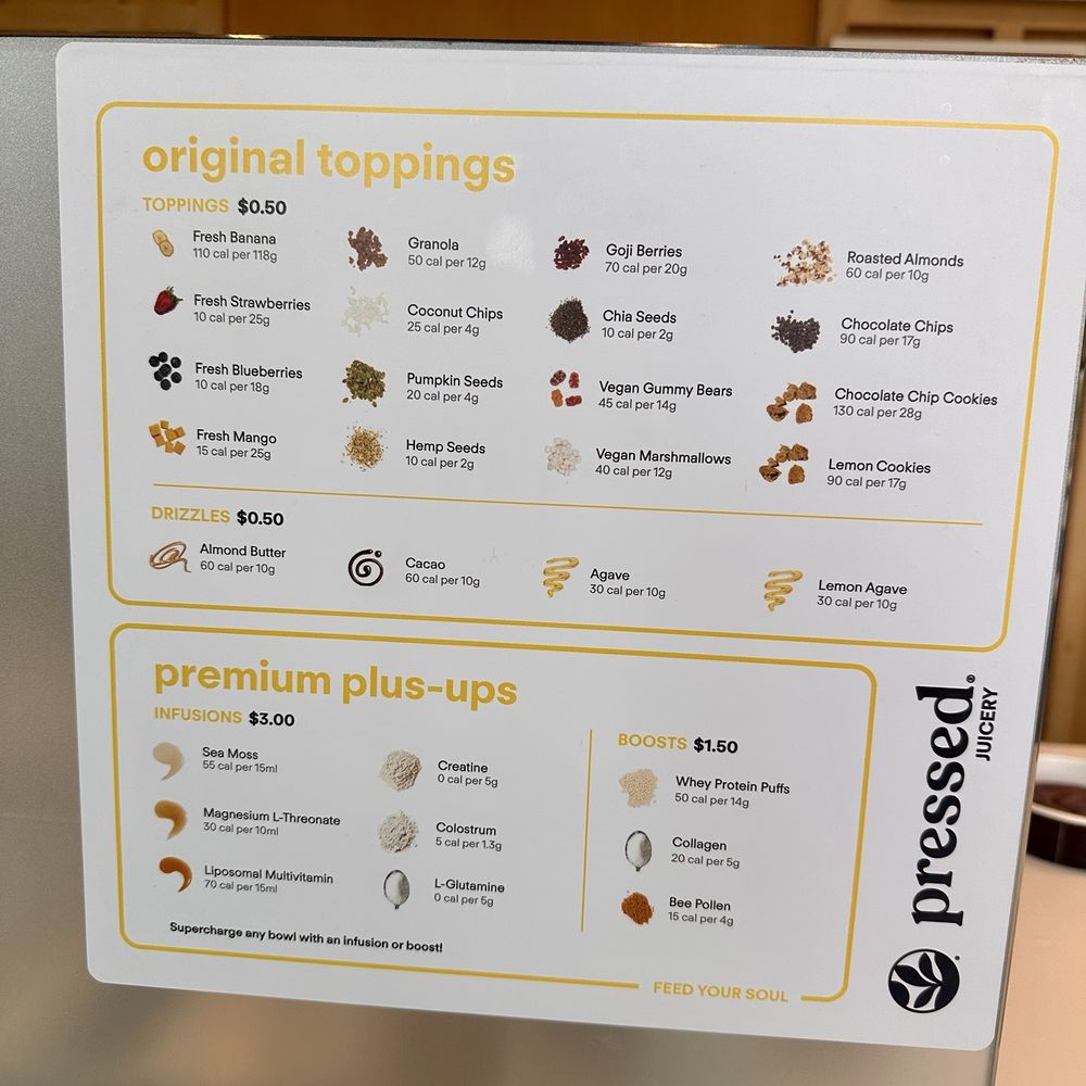 Pressed Juicery - Toppings - Juice Bars & Smoothies Near Me - Los Angeles, California Pressed Juicery - Toppings - Juice Bars & Smoothies Near Me - Los Angeles, California