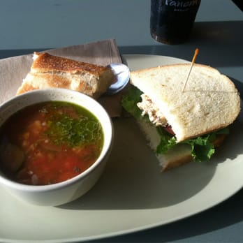 Panera Bread - Napa almond chicken salad and pesto vegetable soup - Sandwiches Near Me - Lodi, California Panera Bread - Napa almond chicken salad and pesto vegetable soup - Sandwiches Near Me - Lodi, California