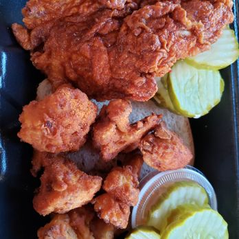 Dave's Hot Chicken - Chicken strip, "not" chicken and pickles! - Chicken Shop Near Me - Seal Beach, California