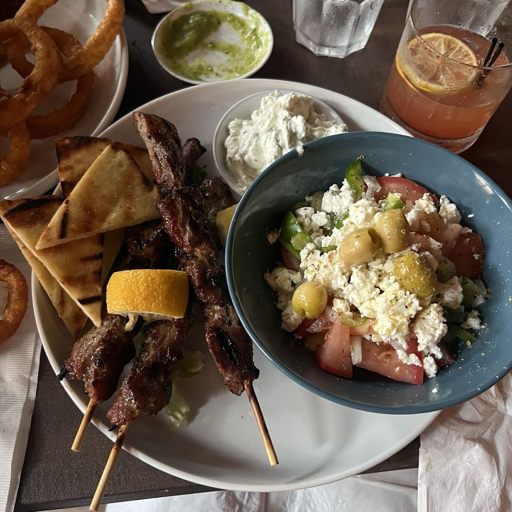 Uncutt Bar & Restaurant - Chicken Skewers and Greek Salad - Bars Near Me - Brooklyn, New York Uncutt Bar & Restaurant - Chicken Skewers and Greek Salad - Bars Near Me - Brooklyn, New York