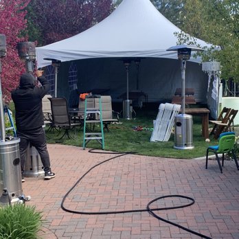 Dannys Party Rental - Danny's team setting up and making sure all heaters worked well. They did!!!!! - Bounce House Rentals Near Me Dannys Party Rental - Danny's team setting up and making sure all heaters worked well. They did!!!!! - Bounce House Rentals Near Me