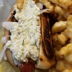 Beach House Grille - All beef hotdog, ATW. $5.95