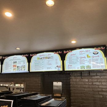 Falafel Hut - Menu over the grill (zoom in) - Middle Eastern Near Me - Santa Rosa, California