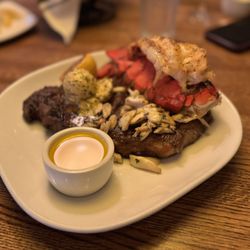 Cuts Steakhouse - Ribeye with lump crab and lobster tail