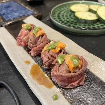 Chubby Cattle - Wagyu Uni nigiri (limited) - Barbeque Near Me - Monterey Park, California Chubby Cattle - Wagyu Uni nigiri (limited) - Barbeque Near Me - Monterey Park, California