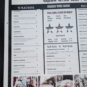 Chyngon Eats - Menu - Mexican Near Me - Austin, Texas