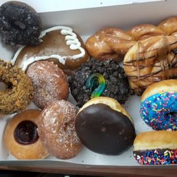 a box of assorted donuts