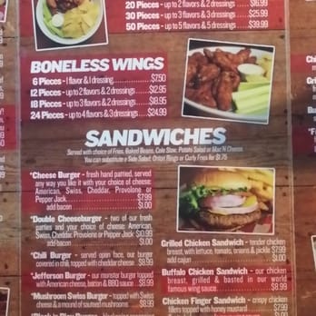 Jefferson's - Page 2 Menu - New American Near Me - Hoover, Alabama
