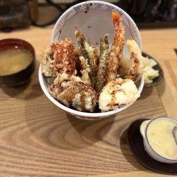 Tendon Kohaku - Premium tendon set (Anago eel) - Japanese Near Me - Bellevue, Washington Tendon Kohaku - Premium tendon set (Anago eel) - Japanese Near Me - Bellevue, Washington