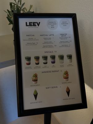 Menu photo 5 Leev Matcha Atelier Las Vegas, NV