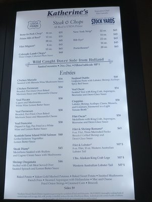 Menu photo 7 Katherine's Steakhouse Mesquite, NV