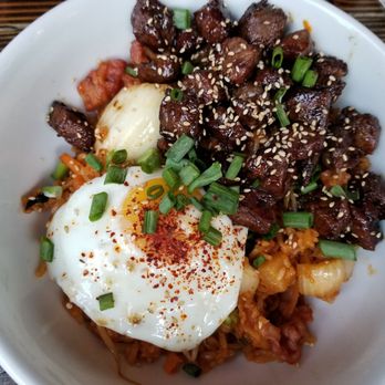 Kraverie - Kimchi fried rice plus galbi - Korean Near Me - Saratoga Springs, New York