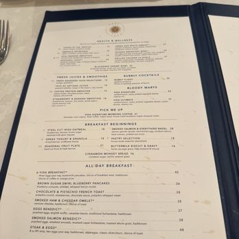 Vida - Menu December 1st 2025 - American Near Me - Las Vegas, Nevada