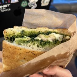 Espresso House - Chicken pesto focaccia heated