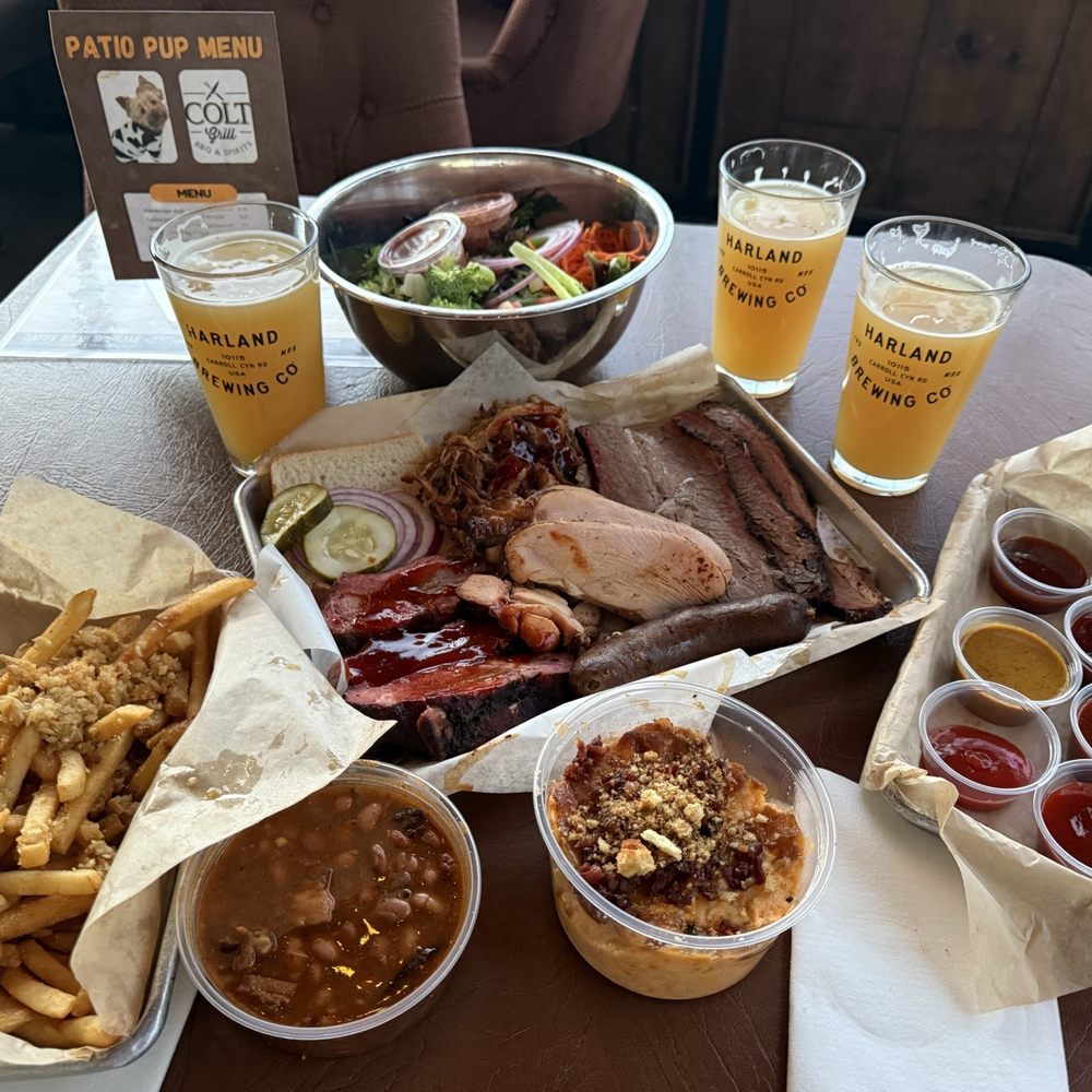 Colt Grill - Sampler platter was crazy delicious, Mac & cheese too. The smoke ranch beans and garlic fries also so good. - Barbeque Near Me - Sedona, Arizona Colt Grill - Sampler platter was crazy delicious, Mac & cheese too. The smoke ranch beans and garlic fries also so good. - Barbeque Near Me - Sedona, Arizona