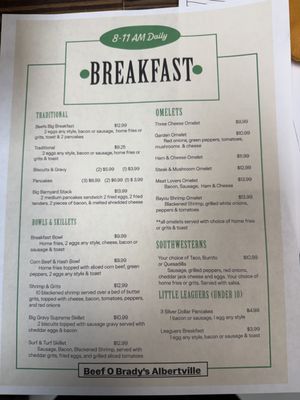 Menu photo 1 Beef 'O' Brady's Albertville, AL