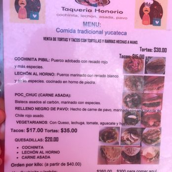 Taquería Honorio - Menu - Mexican Near Me - Tulum, ROO Taquería Honorio - Menu - Mexican Near Me - Tulum, ROO