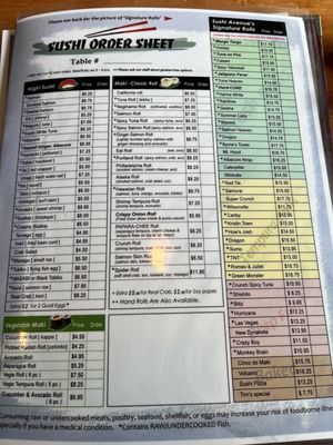 Menu photo 2 Sushi Avenue Wilsonville, OR